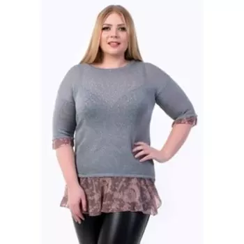 Джемпер женский, размер 52, цвет серый
