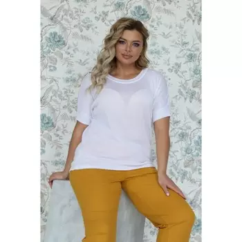 Джемпер женский, размер 54, цвет белый