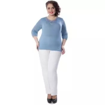 Джемпер женский, размер 54, цвет голубой