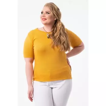 Джемпер женский, размер 54, цвет горчичный