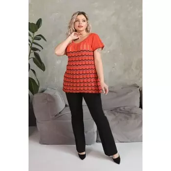 Джемпер женский, размер 54, цвет оранжевый