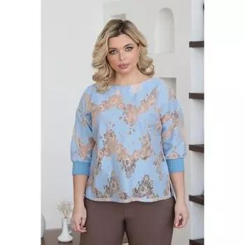 Джемпер женский, размер 55, цвет голубой