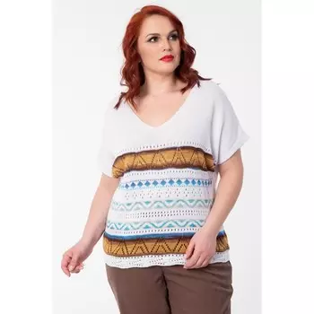 Джемпер женский, размер 56, цвет белый