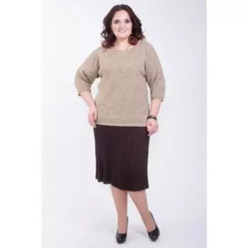 Джемпер женский, размер 56, цвет бежевый
