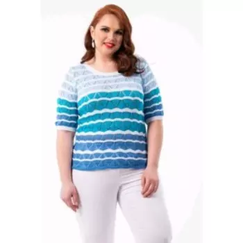 Джемпер женский, размер 56, цвет голубой