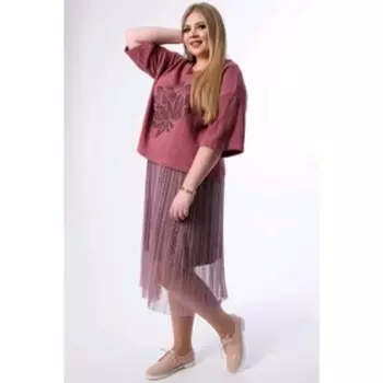 Джемпер женский, размер 56, цвет розовый