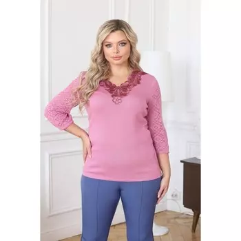 Джемпер женский, размер 56, цвет розовый