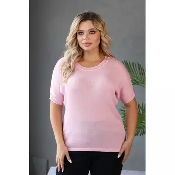 Джемпер женский, размер 56, цвет розовый