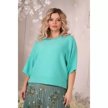 Джемпер женский, размер 58, цвет бирюзовый