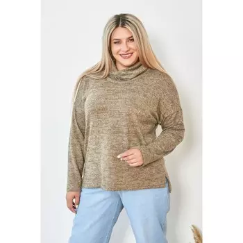 Джемпер женский, размер 58, цвет коричневый