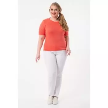 Джемпер женский, размер 62, цвет коралловый