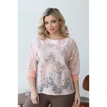 Джемпер женский, размер 62, цвет персиковый