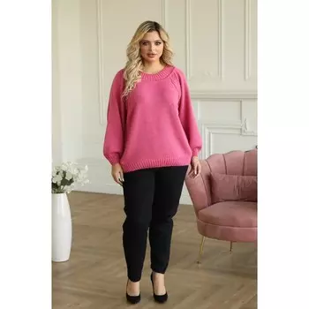 Джемпер женский, размер 62, цвет розовый