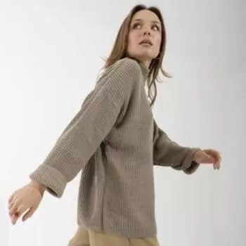 Джемпер женский SL, с замком, 46-48, кофе