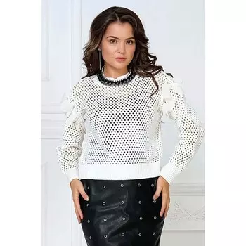 Джемпер «Злата», цвет молочный, размер 56