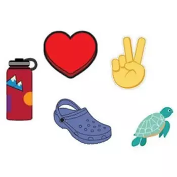 Джибитс Crocs Jibbitz Peace Love and Outdoors 5 шт (10008078)