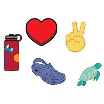 Джибитс Crocs Jibbitz Peace Love and Outdoors 5 шт (10008078)