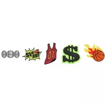 Джибитс Crocs Slam Dunk Lace Backer 5 шт (10009892)