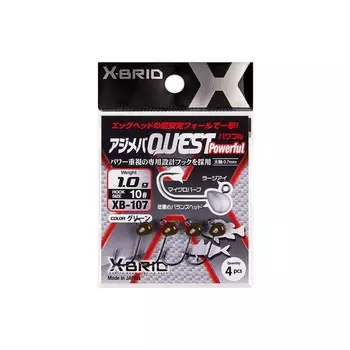 Джиг-головка MORIGEN XB-107, 1.5 г, 4 шт., темно-зеленый, набор, 00234