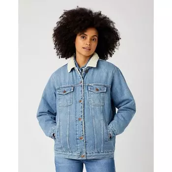 Джинсовая куртка Wrangler Women Heritage Sherpa Jacket, размер 40 (W460SF35K)