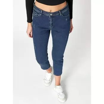 Джинсы больших размеров прямого кроя тёмно-синего цвета, размер 50