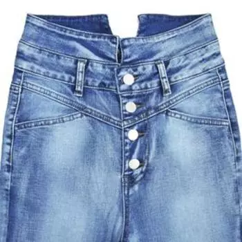 Джинсы для девочек, рост 140 см, цвет голубой