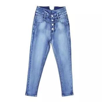 Джинсы для девочек, рост 152 см, цвет голубой