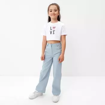 Джинсы для девочки KAFTAN, размер 30 (98-104 см), голубые