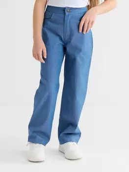 Джинсы для девочки MINAKU: Jeans collection, голубые, рост 140 см