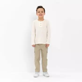 Джинсы для мальчика KAFTAN, размер 32 (110-116 см), бежевые