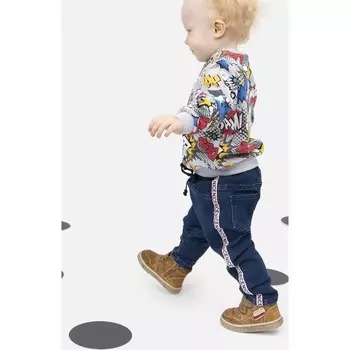 Джинсы из материала Loop Denim с лампасами для мальчика, рост 74 см