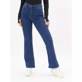 Джинсы клеш женские синего цвета, размер 42-44