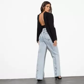 Джинсы-палаццо женские Modena, размер 52