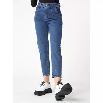 Джинсы зауженные к низу женские голубого цвета, размер 40-42