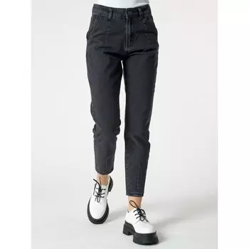 Джинсы зауженные к низу женские тёмно-серого цвета, размер 44