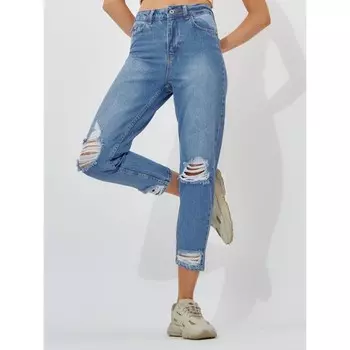 Джинсы женские, цвет синий, размер 42-44