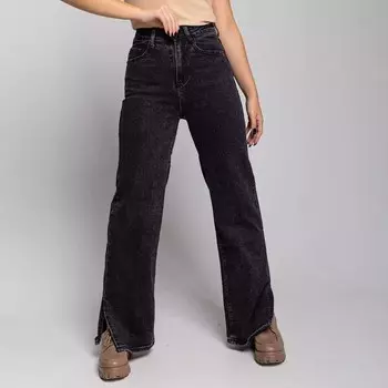 Джинсы женские, цвет тёмно-серый, размер 28 (44)