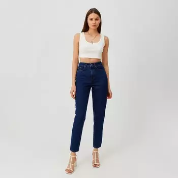 Джинсы женские мом MINAKU: Jeans Collection, размер 52, синие