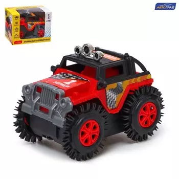 Джип-перевёртыш «Внедорожник», работает от батареек, цвет красный