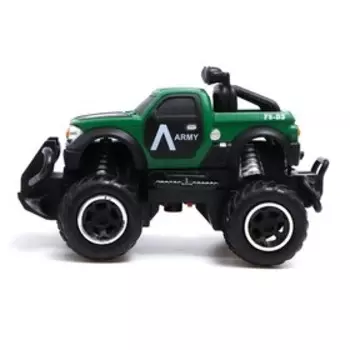 Машинка на пульте управления «Джип. Армия», работает от батареек, цвет зелёный