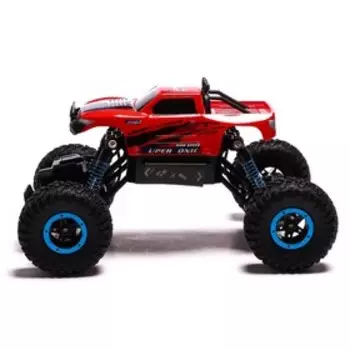 Джип радиоуправляемый «Джип-триал», полный привод 4WD, работает от аккумулятора, цвет красный