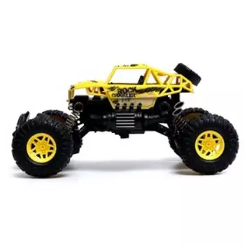 Джип радиоуправляемый «Краулер», 1:18, работает от батареек, цвет жёлтый