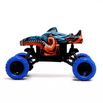 Джип радиоуправляемый MONSTER, 1:16, свет, работает от аккумулятора, цвета МИКС, уценка