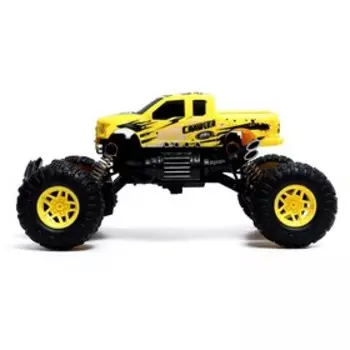 Джип радиоуправляемый «Пикап», 1:18, работает от батареек, цвет жёлтый