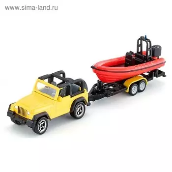 Джип с лодкой