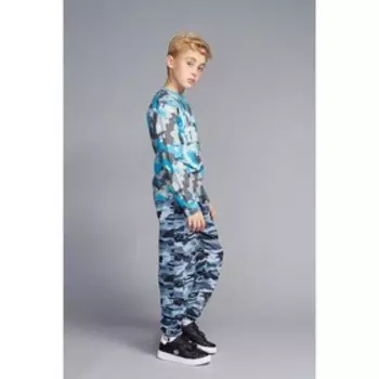 Джоггеры для мальчика на поясе, цвет камуфляж, рост 98-104 см