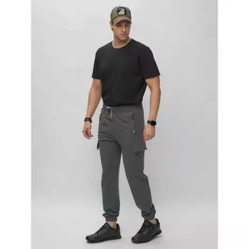 Джоггеры мужские, размер 46, цвет серый