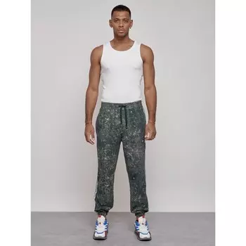 Джоггеры мужские, размер 48, цвет зелёный