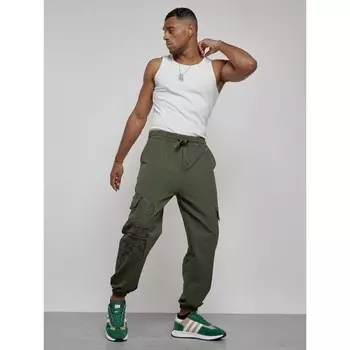 Джоггеры мужские, размер 52, цвет хаки