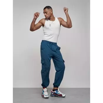 Джоггеры мужские, размер 56, цвет синий